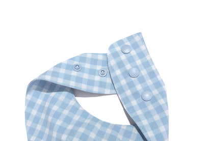 13DE MARZO Pet Plaid Crewneck Bib Blue - 13DE MARZO