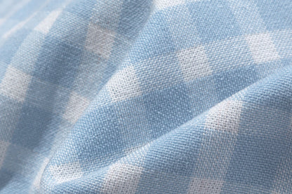 13DE MARZO Pet Plaid Crewneck Bib Blue - 13DE MARZO