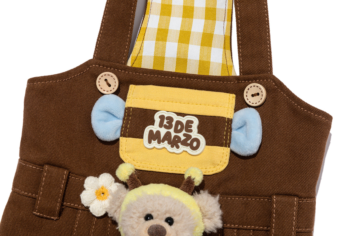 13DE MARZO Bee Bear Jumper Dress Yellow - 13DE MARZO
