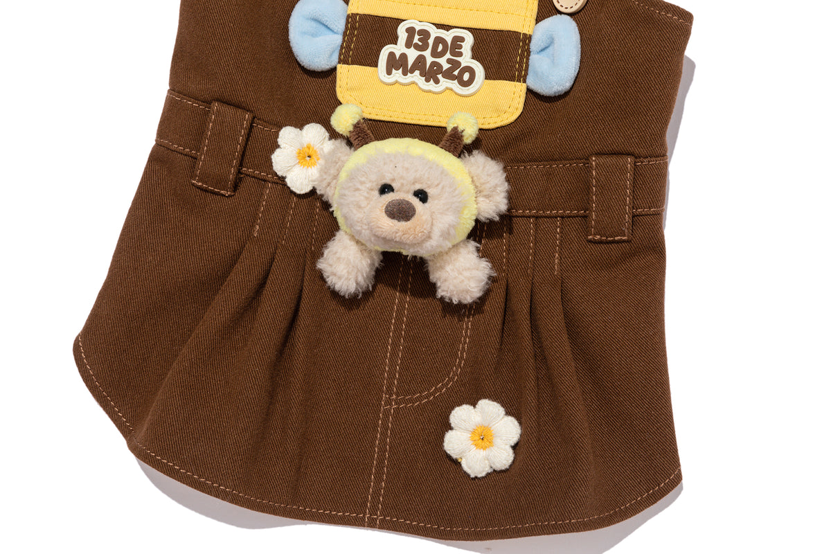 13DE MARZO Bee Bear Jumper Dress Yellow - 13DE MARZO