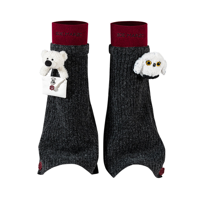 Harry Potter × 13DE MARZO Hedwig Hogwarts Bear Leg Warmer - 13DE MARZO