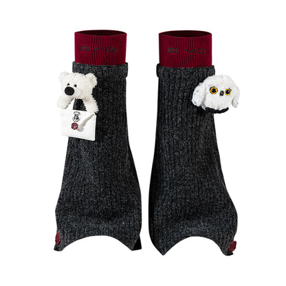 Harry Potter × 13DE MARZO Hedwig Hogwarts Bear Leg Warmer - 13DE MARZO
