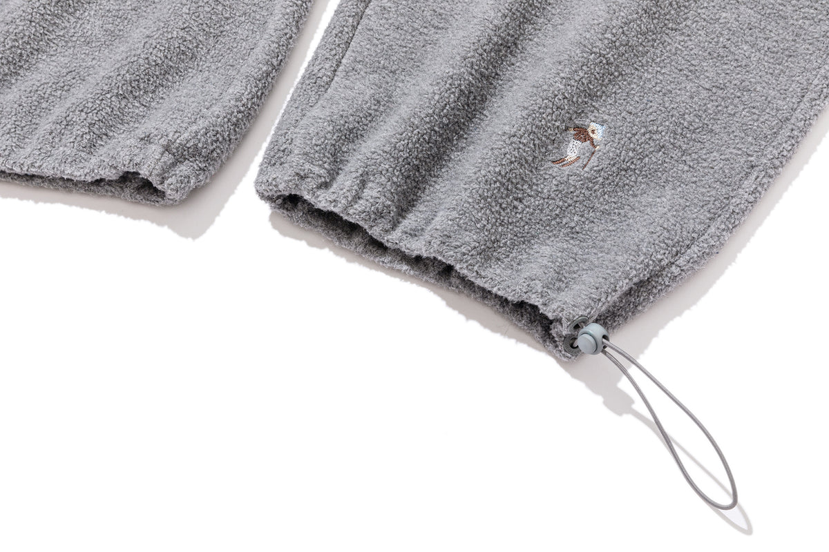 13DE MARZO All Over Embroidered Bear Casual Pants Grey - 13DE MARZO