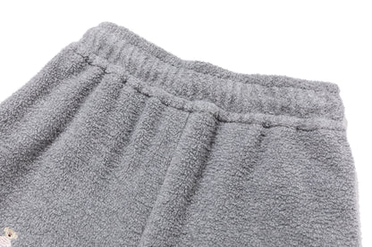 13DE MARZO All Over Embroidered Bear Casual Pants Grey - 13DE MARZO