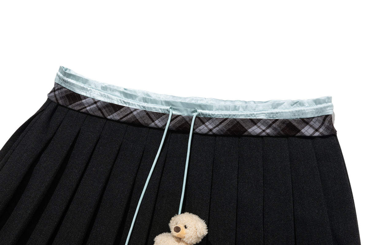 13DE MARZO Luminous Bear Double Waist Dress Dark Grey - 13DE MARZO
