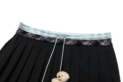 13DE MARZO Luminous Bear Double Waist Dress Dark Grey - 13DE MARZO