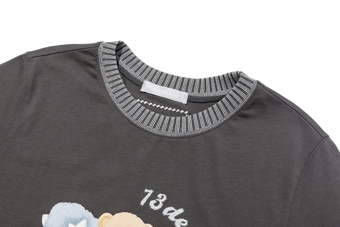 13DE MARZO Rocking Horse Print T-shirt Dark Grey - 13DE MARZO