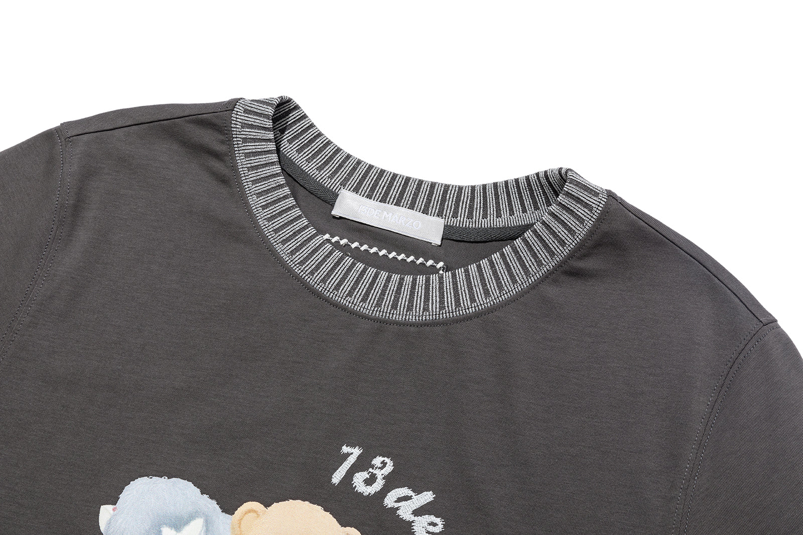 13DE MARZO Rocking Horse Print T-shirt Dark Grey - 13DE MARZO