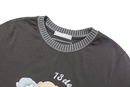 13DE MARZO Rocking Horse Print T-shirt Dark Grey - 13DE MARZO