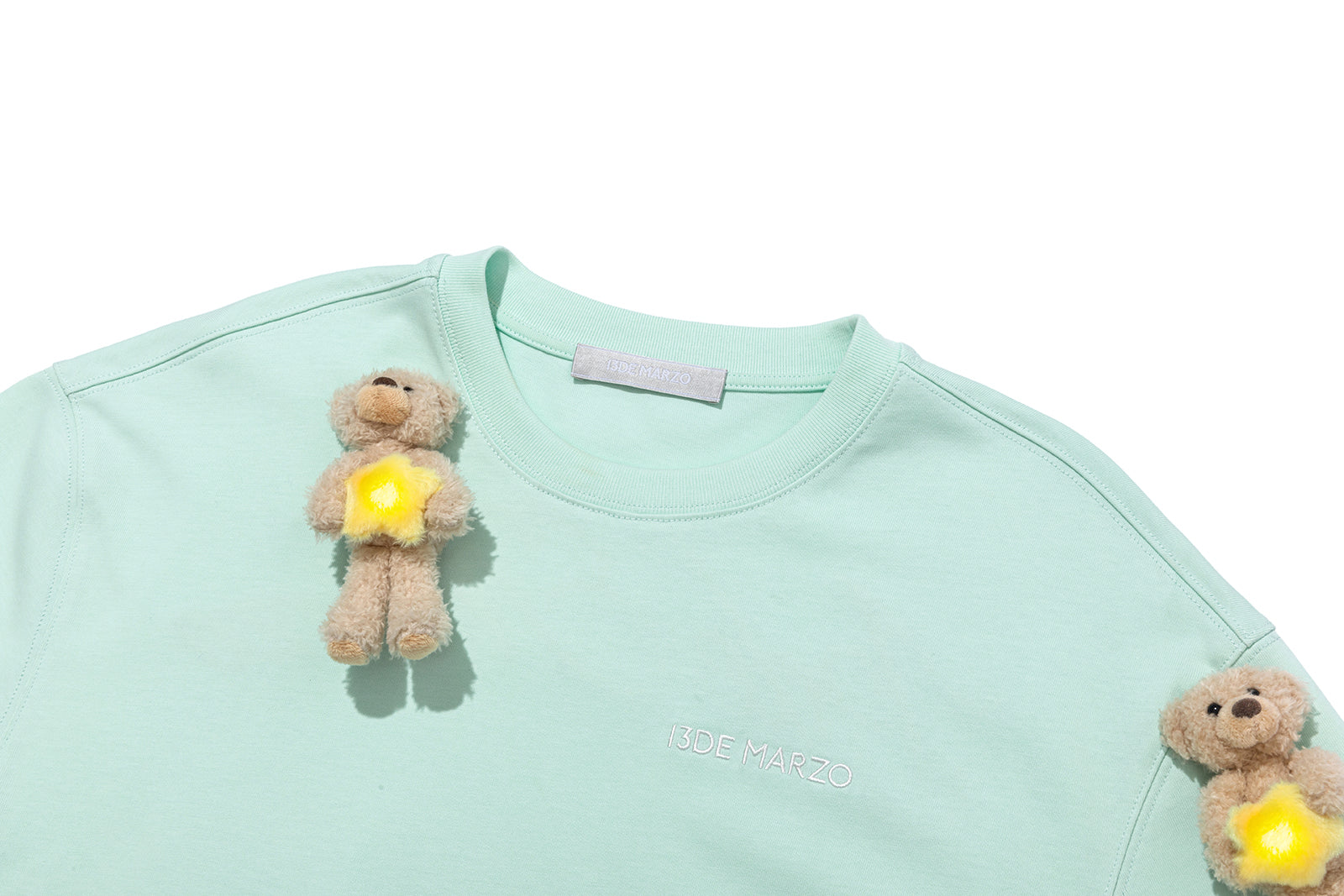 13DE MARZO｜Lumi Star Bear T-shirt Mint Green