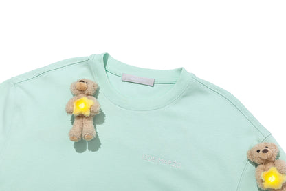 13DE MARZO Lumi Star Bear T-shirt Mint Green - 13DE MARZO