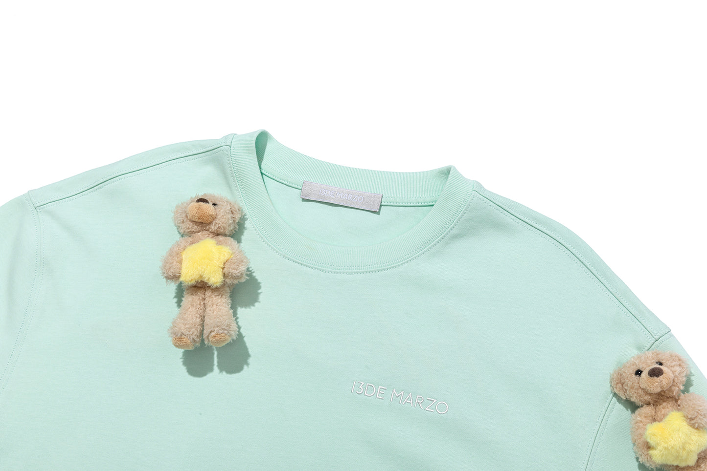 13DE MARZO Lumi Star Bear T-shirt Mint Green - 13DE MARZO