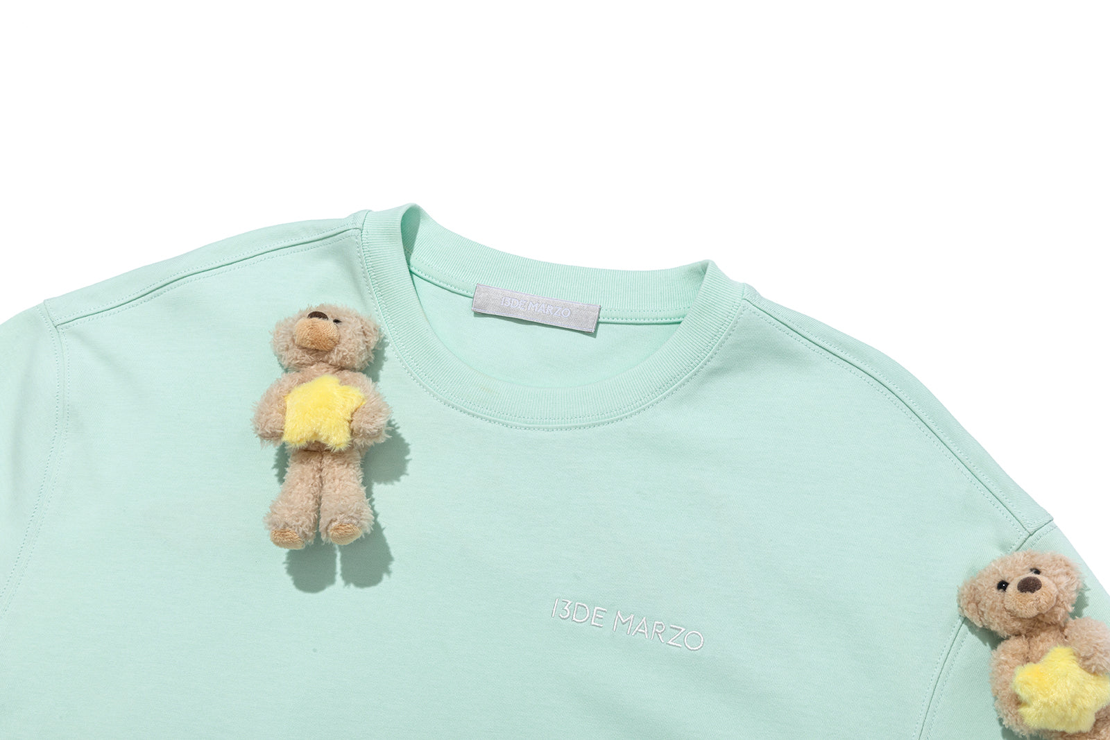 13DE MARZO Lumi Star Bear T-shirt Mint Green - 13DE MARZO