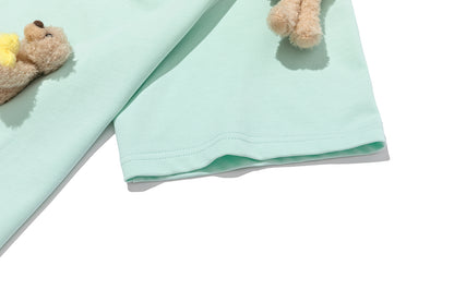 13DE MARZO Lumi Star Bear T-shirt Mint Green - 13DE MARZO