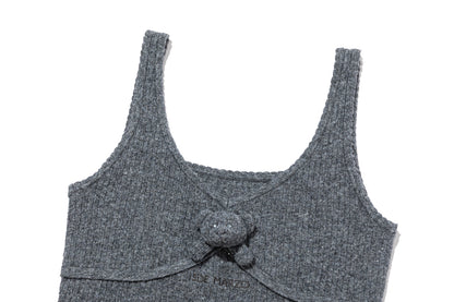 13DE MARZO Mini Bear Sequin Camisole Grey