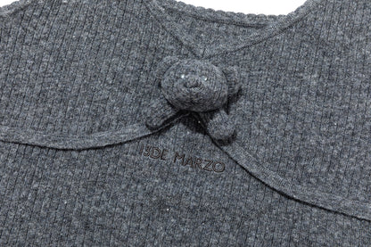 13DE MARZO Mini Bear Sequin Camisole Grey