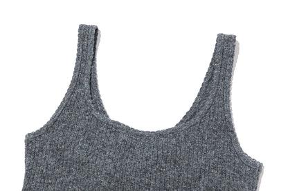 13DE MARZO Mini Bear Sequin Camisole Grey