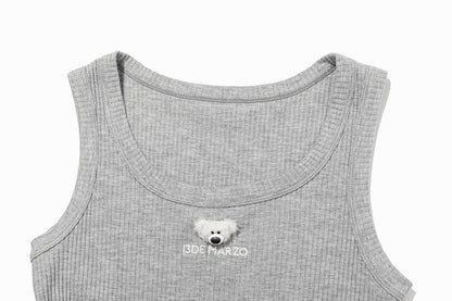 13DE MARZO Mini Bear Base Vest Grey