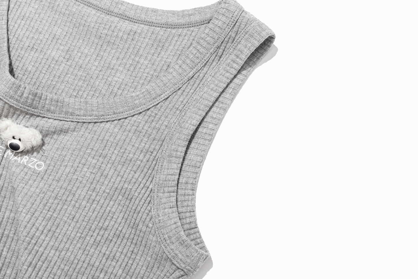 13DE MARZO Mini Bear Base Vest Grey