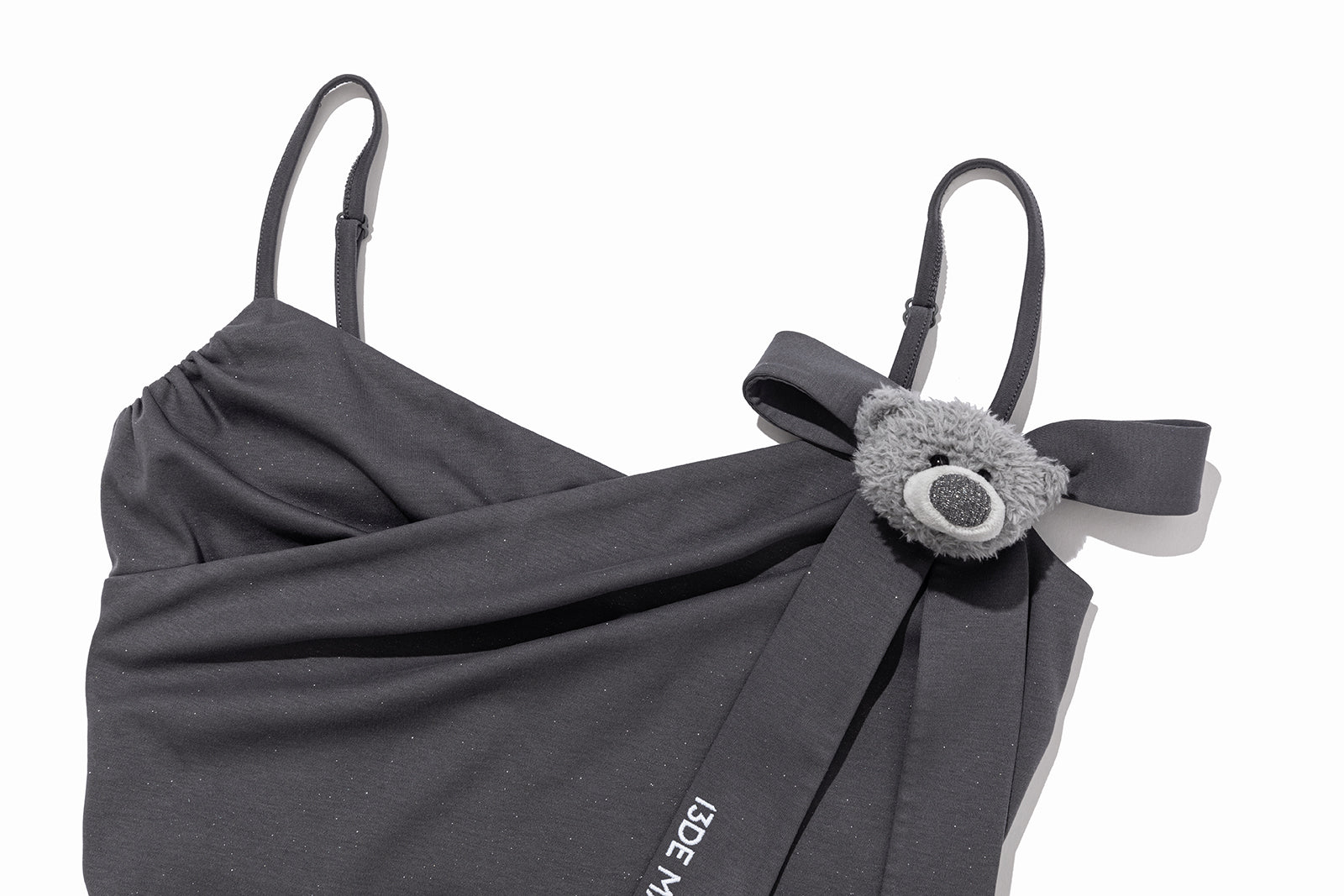 13DE MARZO Bear Shimmer Bow  Camisole Grey - 13DE MARZO