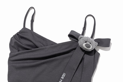 13DE MARZO Bear Shimmer Bow  Camisole Grey - 13DE MARZO