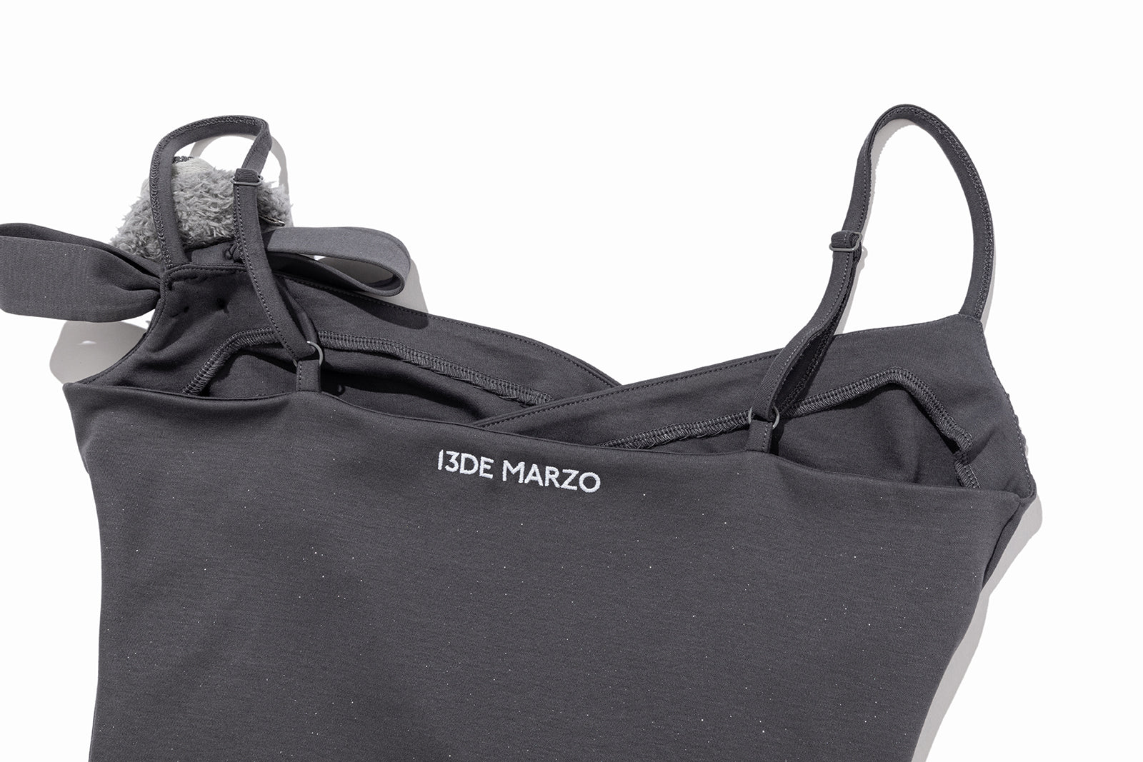 13DE MARZO Bear Shimmer Bow  Camisole Grey - 13DE MARZO