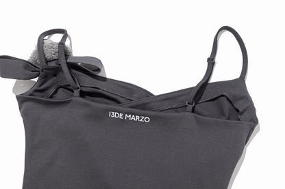 13DE MARZO Bear Shimmer Bow  Camisole Grey - 13DE MARZO