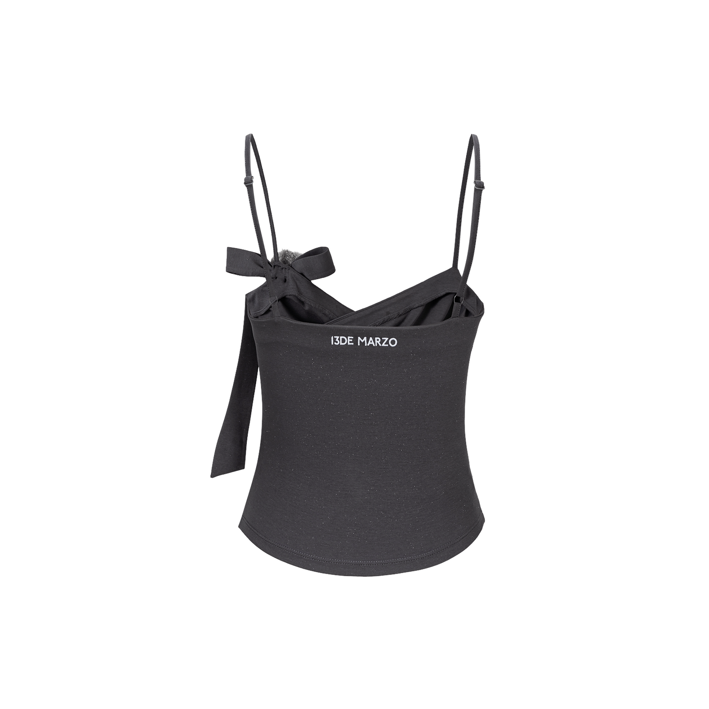 13DE MARZO Bear Shimmer Bow  Camisole Grey - 13DE MARZO