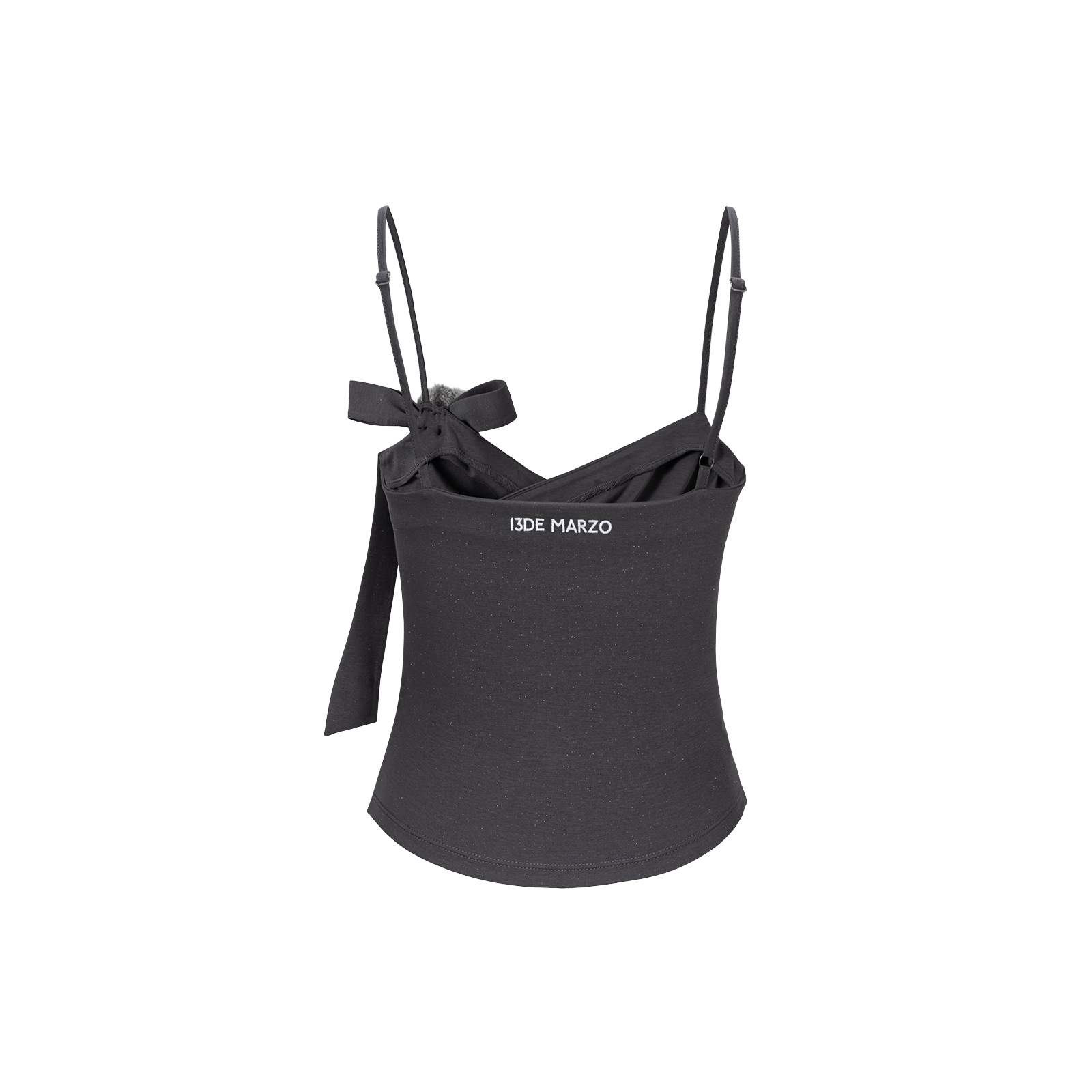 13DE MARZO Bear Shimmer Bow  Camisole Grey - 13DE MARZO