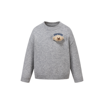 13DE MARZO BabyBear Base Crewneck Sweater Grey
