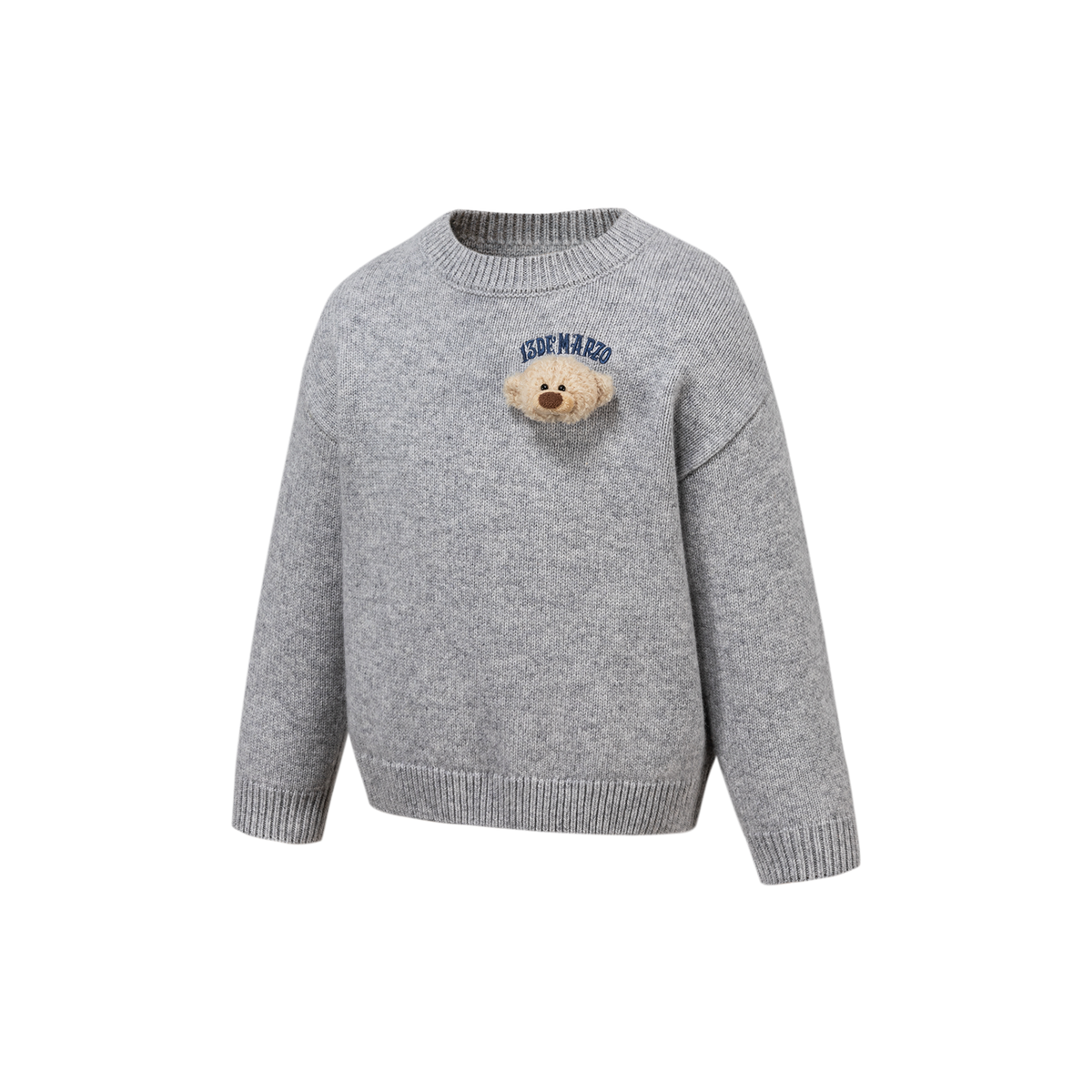 13DE MARZO BabyBear Base Crewneck Sweater Grey