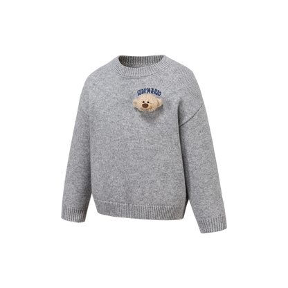 13DE MARZO BabyBear Base Crewneck Sweater Grey