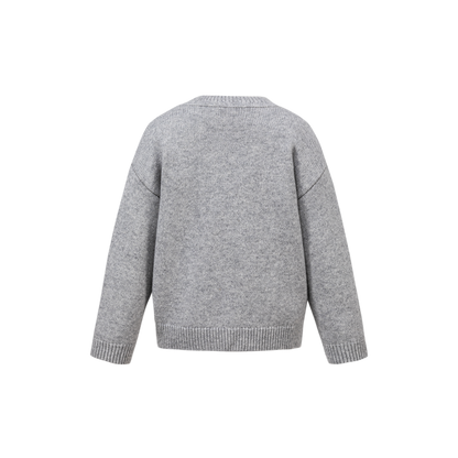 13DE MARZO BabyBear Base Crewneck Sweater Grey