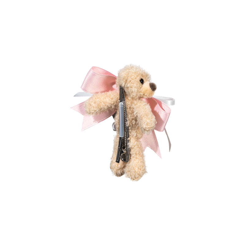 13DE MARZO RONRON Bear Ribbon Hair Clip - 13DE MARZO