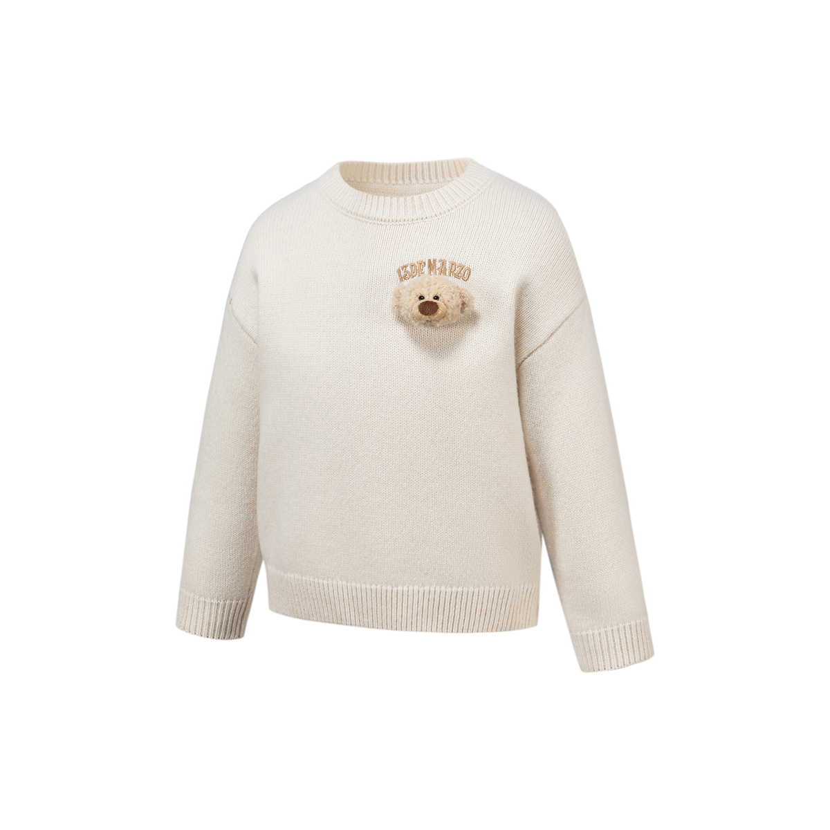 13DE MARZO BabyBear Base Crewneck Sweater Beige