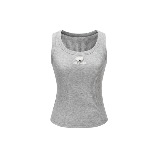 13DE MARZO Mini Bear Base Vest Grey