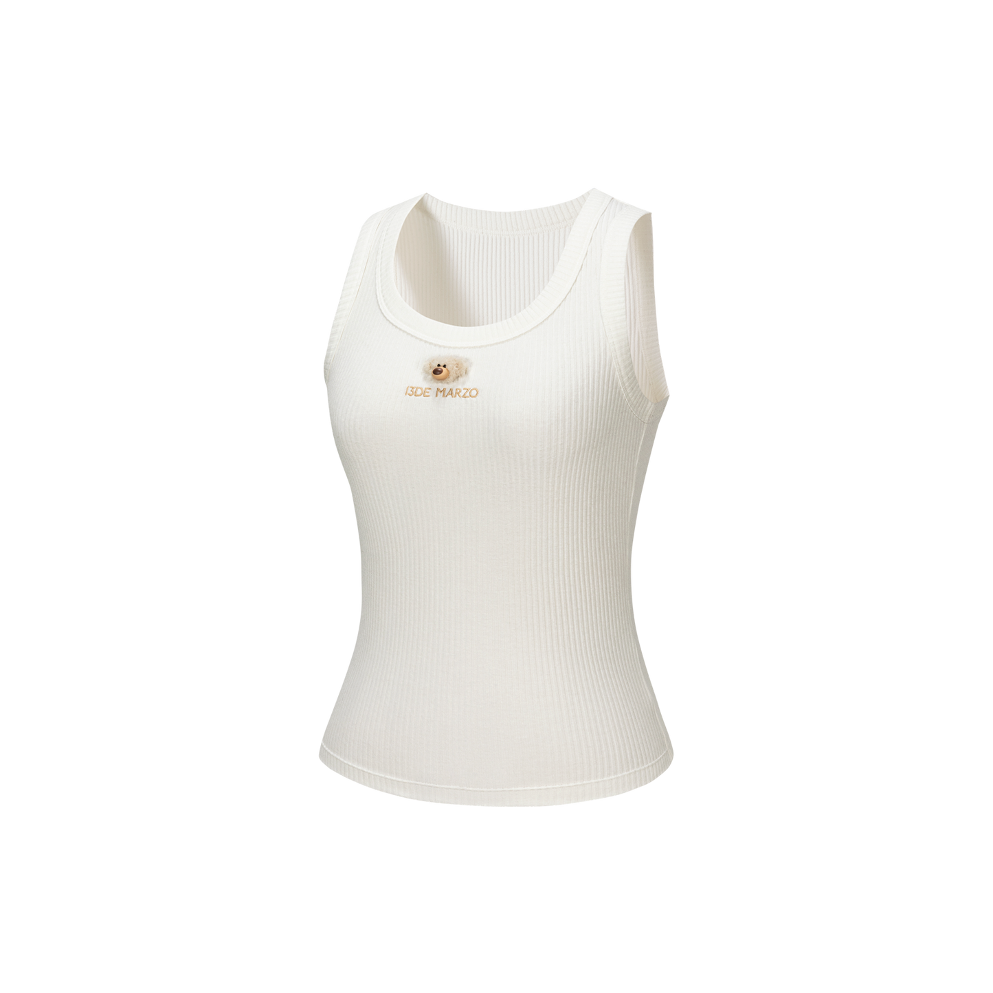 13DE MARZO Mini Bear Base Vest White