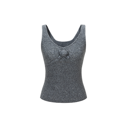 13DE MARZO Mini Bear Sequin Camisole Grey