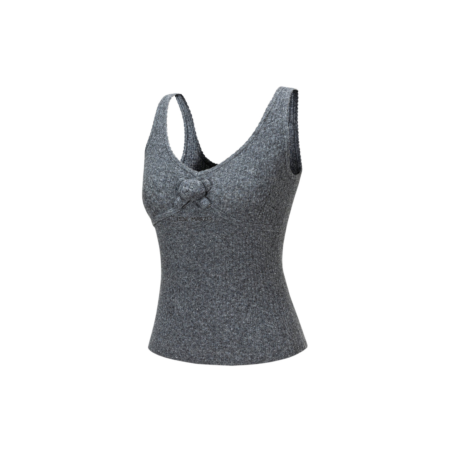 13DE MARZO Mini Bear Sequin Camisole Grey
