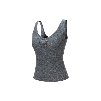 13DE MARZO Mini Bear Sequin Camisole Grey