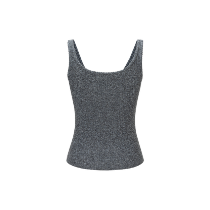 13DE MARZO Mini Bear Sequin Camisole Grey