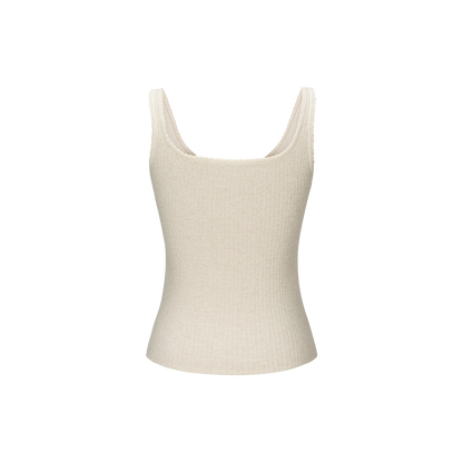 13DE MARZO Mini Bear Sequin Camisole Beige