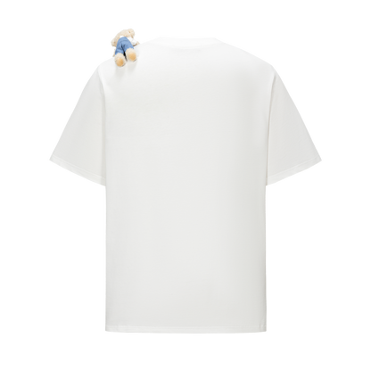 13DE MARZO Carousel Bear Printed T-shirt White - 13DE MARZO