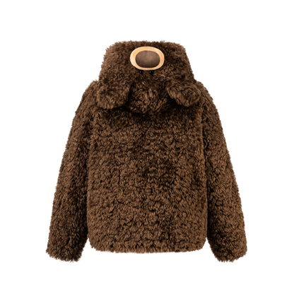 13DE MARZO Doozoo Bear Hooded Coat Brown - 13DE MARZO