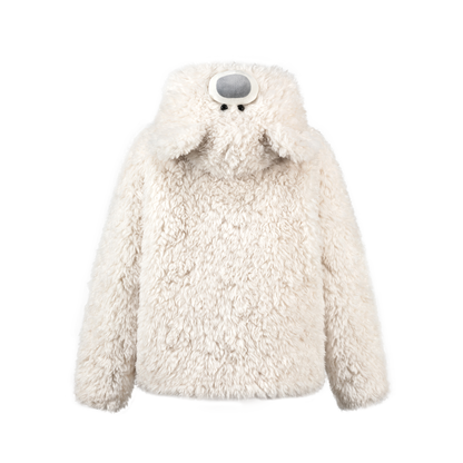 13DE MARZO Doozoo Bear Hooded Coat Beige - 13DE MARZO
