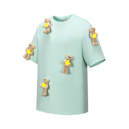 13DE MARZO Lumi Star Bear T-shirt Mint Green - 13DE MARZO