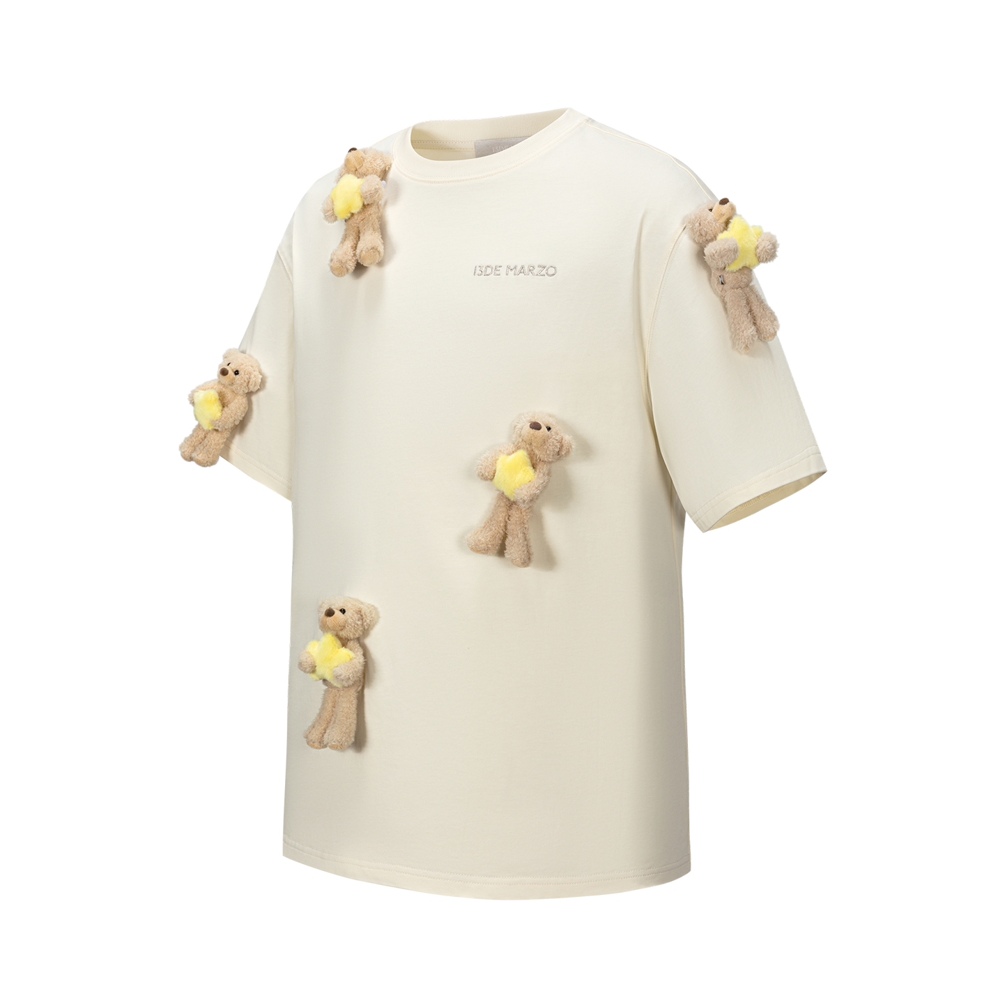 13DE MARZO Lumi Star Bear T-shirt Beige - 13DE MARZO