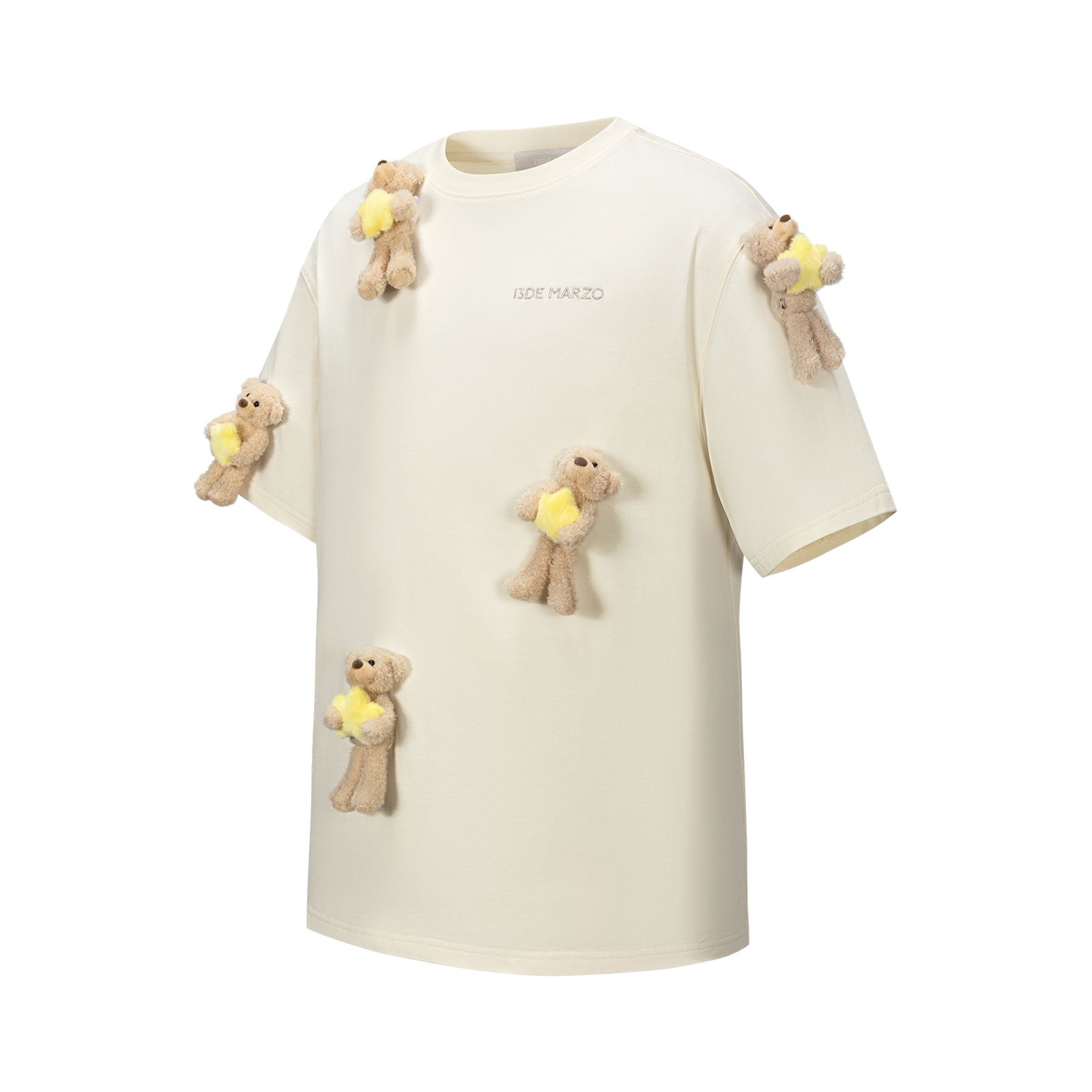 13DE MARZO Lumi Star Bear T-shirt Beige - 13DE MARZO
