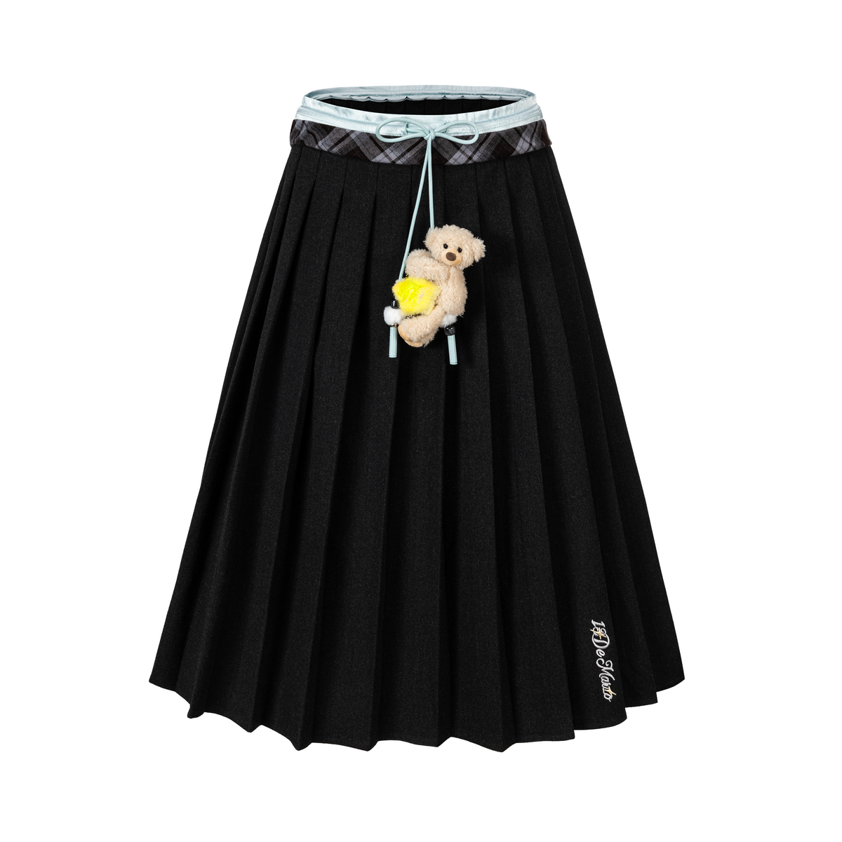 13DE MARZO Luminous Bear Double Waist Dress Dark Grey - 13DE MARZO