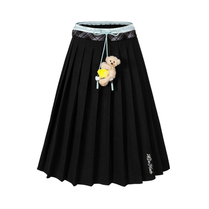 13DE MARZO Luminous Bear Double Waist Dress Dark Grey - 13DE MARZO